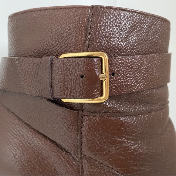 COLE HAAN Leather Ankle Bootie, Brown, 9 - Picture 7 of 16